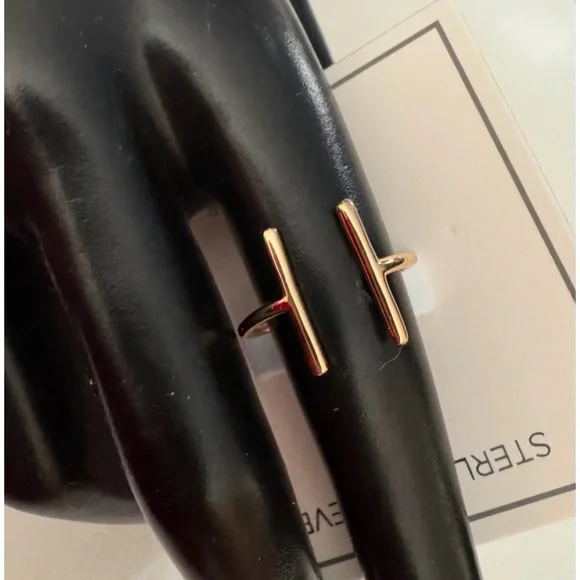 Sterling Forever 925 silver parallel bar ring - Picture 8 of 8